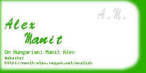 alex manit business card